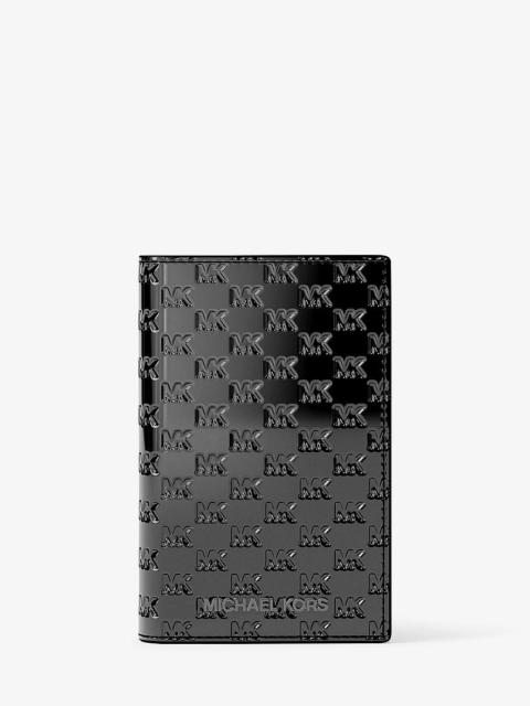 MICHAEL KORS Cooper Metallic Logo Debossed Folding Card Case