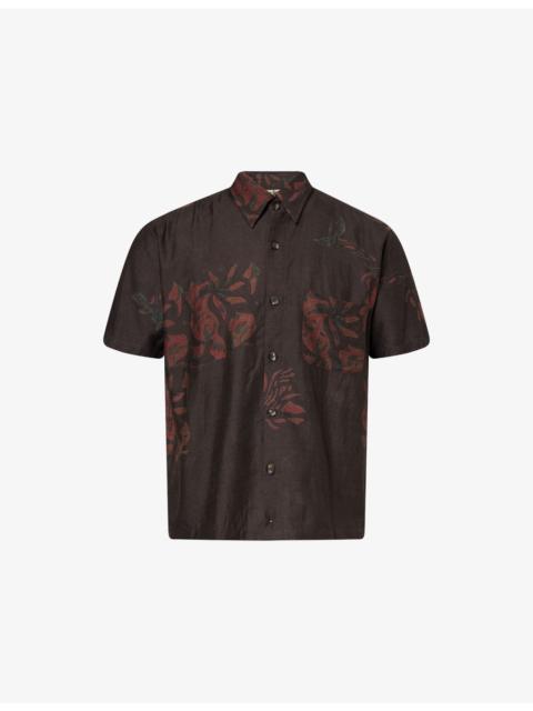 KARTIK RESEARCH Box Short-Sleeve Silk Shirt