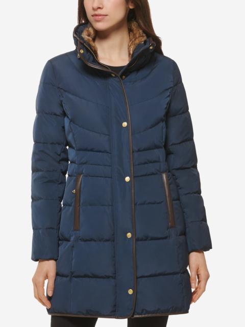 COLE HAAN Women's Hidden-Hood Puffer Coat