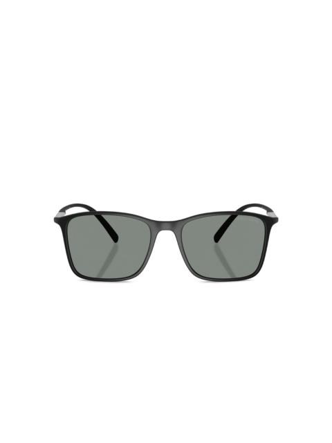 GIORGIO ARMANI matte rectangle sunglasses