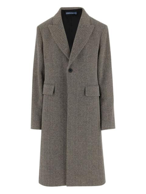 Polo Ralph Lauren herringbone single-breasted coat