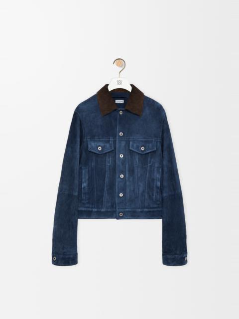 Loewe Trucker jacket in suede goat skin