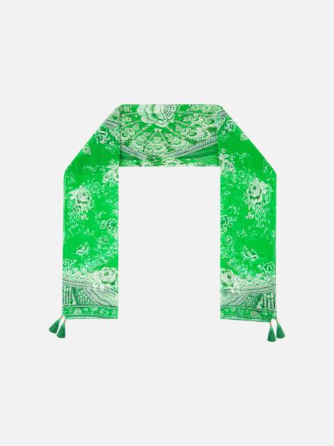 CAMILLA LONG SILK CRINKLE CHIFFON SCARF