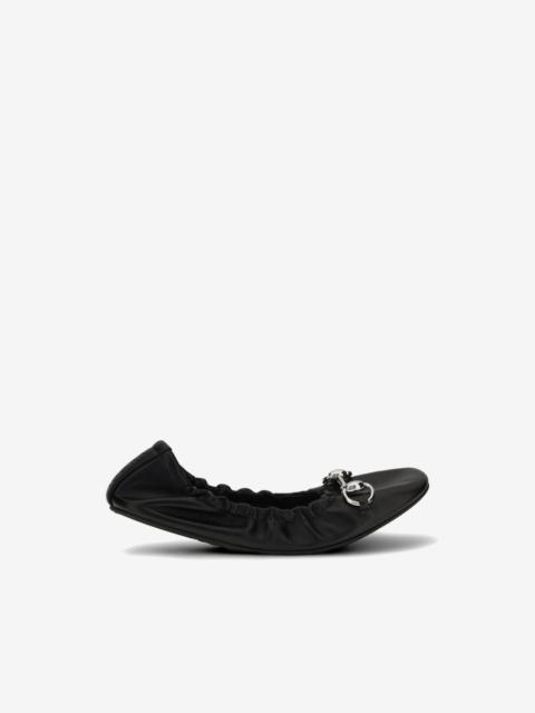GUCCI Prima leather ballet flats