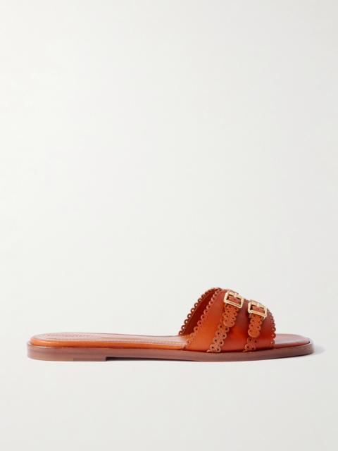 Zimmermann Goldie Buckled Leather Slides