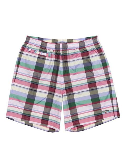 adidas adidas originals x NOAH Water Repellent Shorts waterproof Plaid Red GE1261