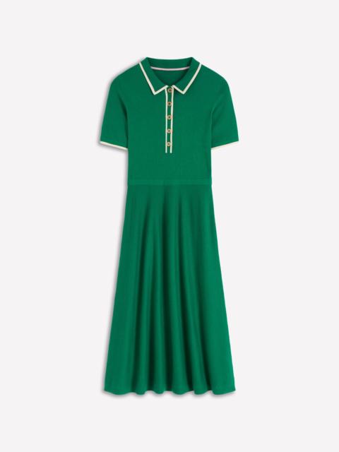 BODEN Collared Knitted Midi Dress-Fresh Green