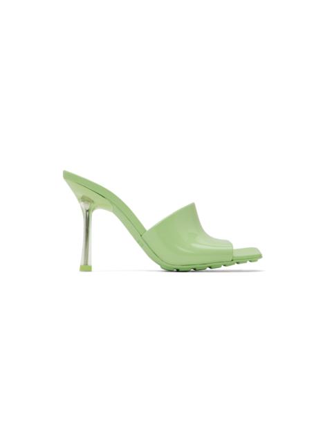 Green Pudding Heeled Sandals