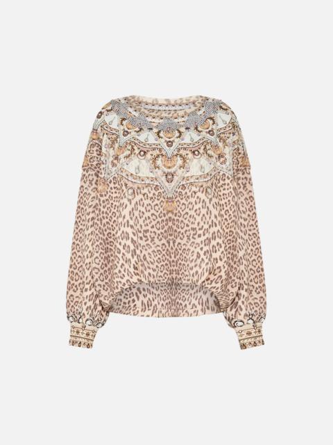 CAMILLA EMBELLISHED TUCK DETAIL SWEATER