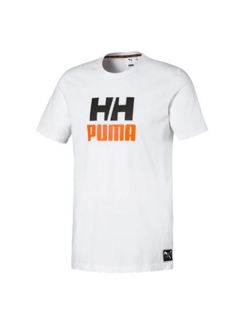 PUMA PUMA Helly Hansen Crossover Short Sleeve Couple Style White 597085-02