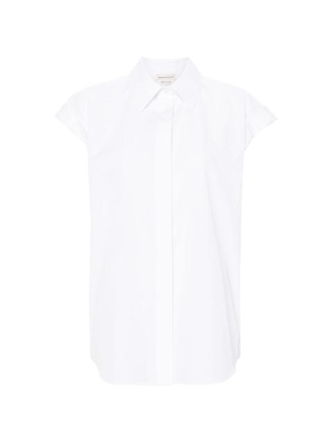 Alexander McQueen sleeveless poplin shirt