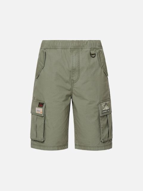 EVISU GODHEAD EMBROIDERY CARGO SHORTS