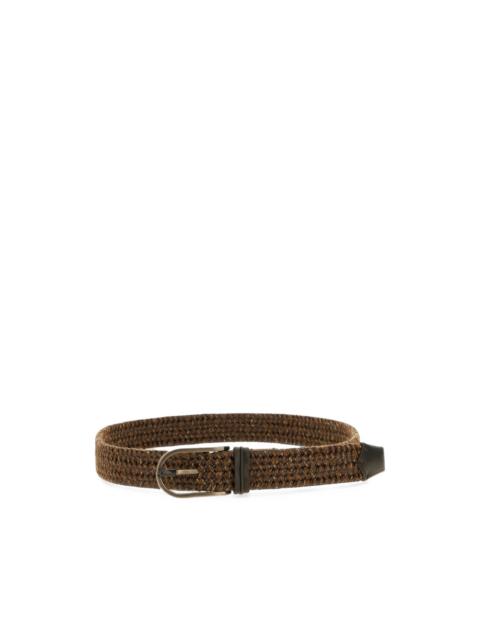 ZEGNA braided leather belt
