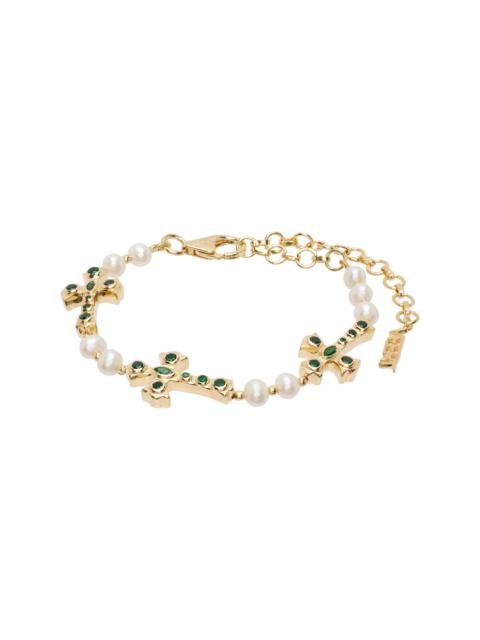 VEERT 'The Cross & Freshwater Pearl' Bracelet