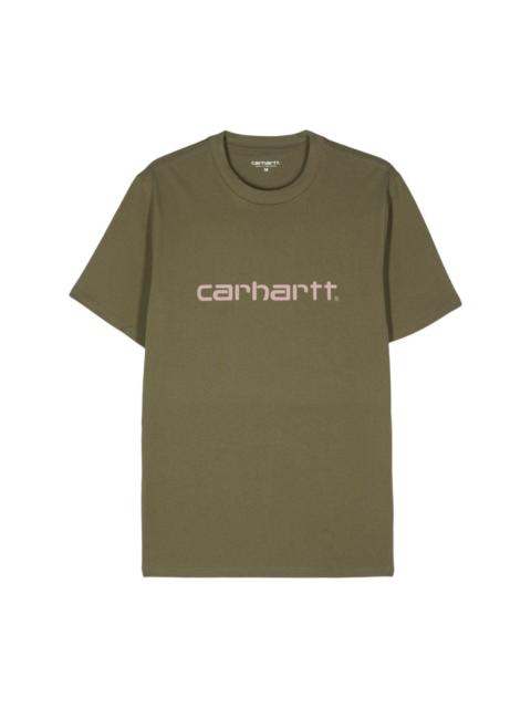 Script logo-print cotton T-shirt