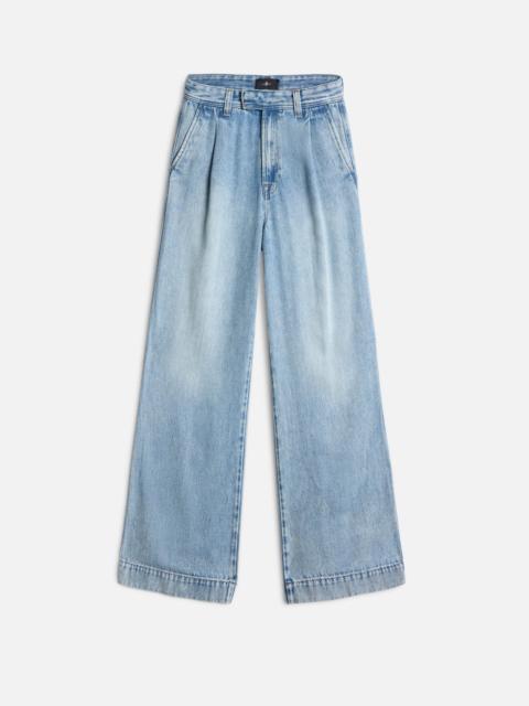7 For All Mankind PLEATED TROUSER in Denim Lustre