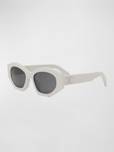 CELINE Triomphe Acetate Oval Sunglasses