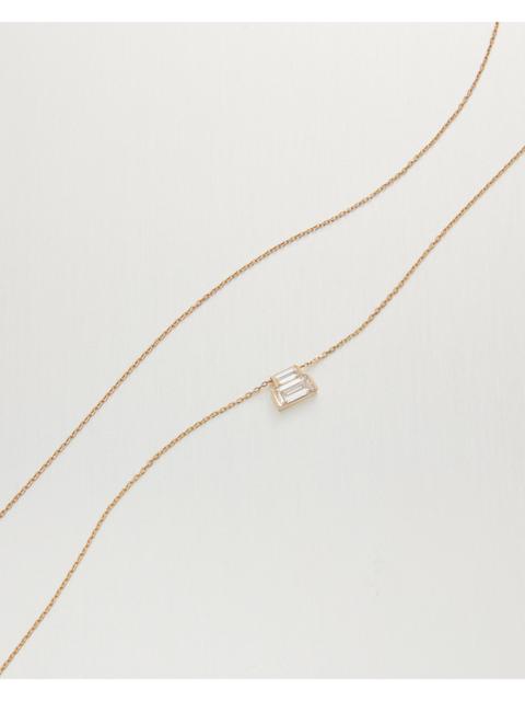 JENNY BIRD 14K Stacked Baguette Diamond Necklace