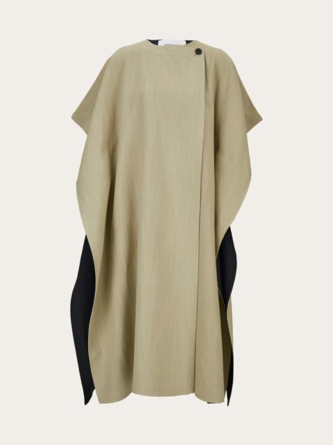 FERRAGAMO Two tone layered cape