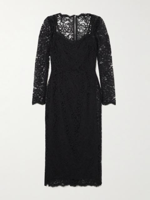 Dolce & Gabbana Corded Lace Midi Dress