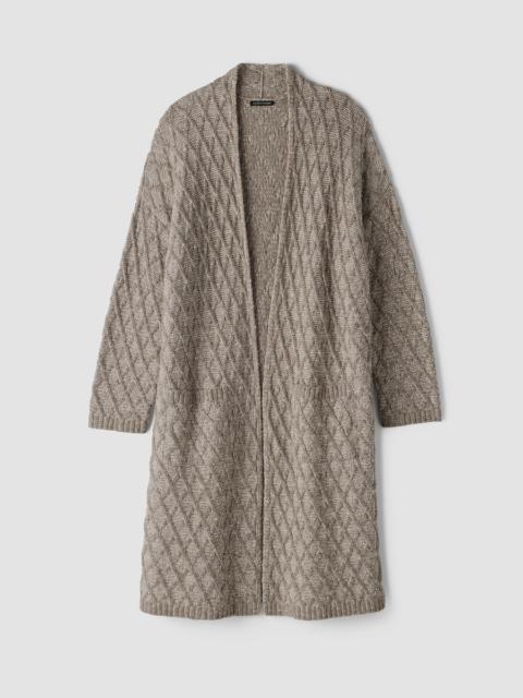 EILEEN FISHER Peruvian Cotton Boucle Fluff Long Cardigan