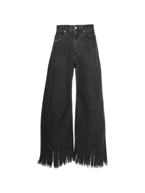 Marni fringed wide-leg jeans