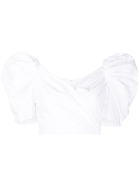 Cara Cara Sara wrap-style cropped top