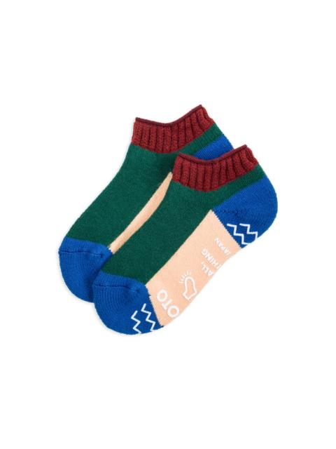 ROTOTO® Pile Sockslipper Maroon/Dark Green
