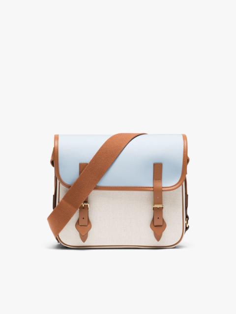 Mackintosh L/UNIFORM NATURAL & SKY BONDED COTTON SMALL SATCHEL