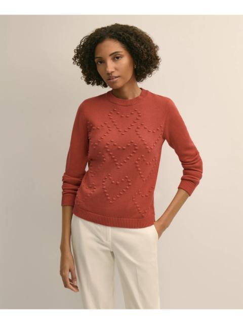 Brooks Brothers Cotton Textured-Heart Sweater