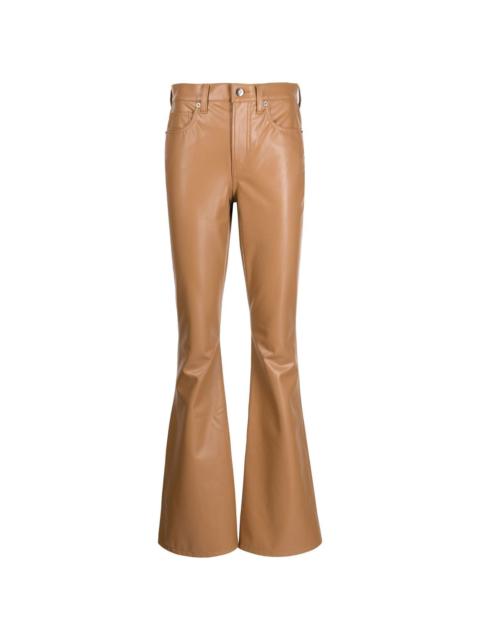 VERONICA BEARD Beverly flared-leg faux leather trousers