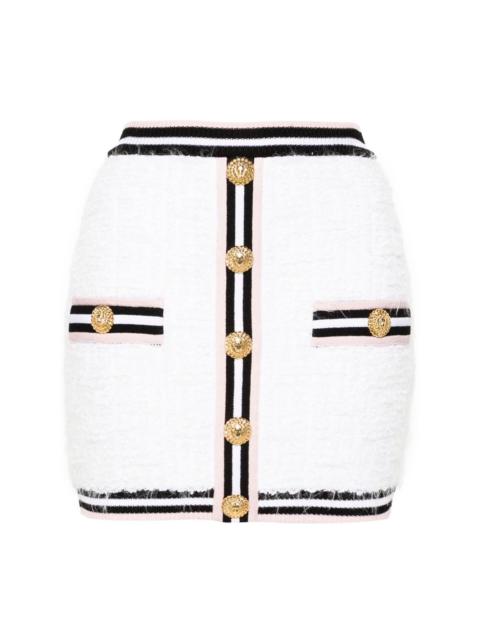 Balmain Maze monogram-jacquard miniskirt