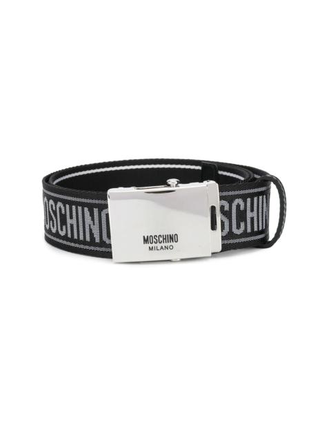 Moschino logo jacquard buckle belt