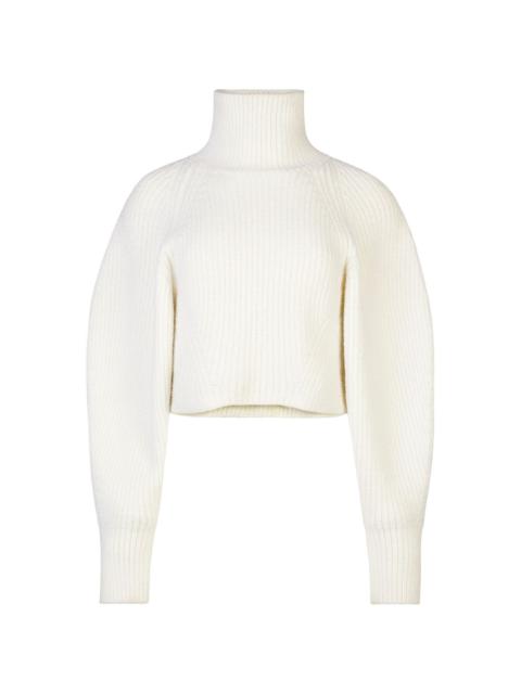 NINA RICCI high-neck ribbed-knit jumper