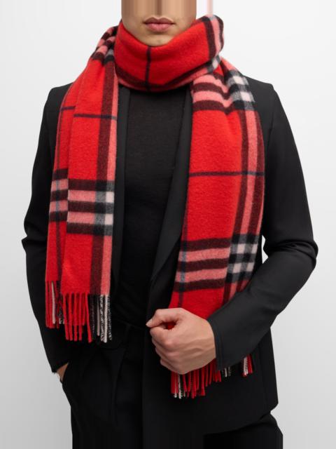 Men's Cashmere Giant Check Scarf