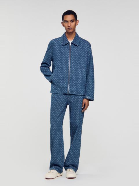Sandro ROPE MOTIF DENIM JACKET
