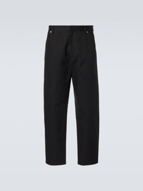 Prada Mid-rise cotton wide-leg pants