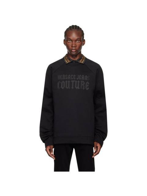 VERSACE JEANS COUTURE Black Appliqué Sweatshirt