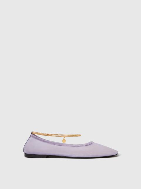 Stella McCartney Chain-Detail Stretch Ballerina Flats