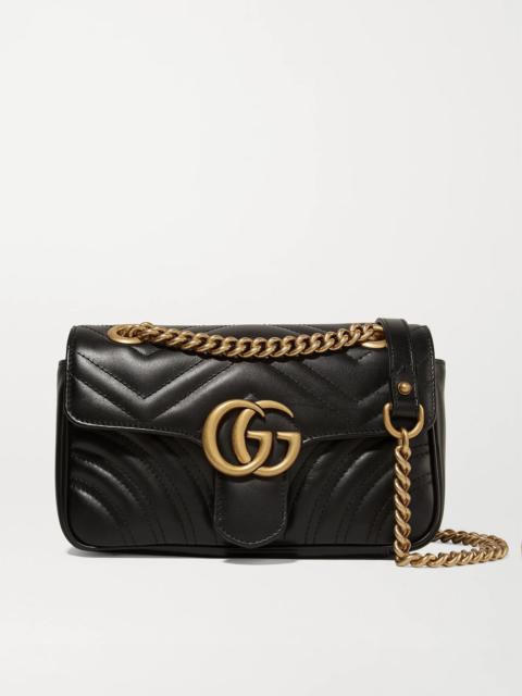 GUCCI GG Marmont quilted leather shoulder bag Black