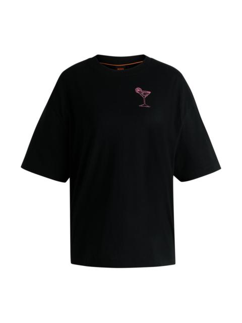BOSS OVERSIZE T-SHIRT IN COTTON JERSEY WITH LOGO ARTWORK
