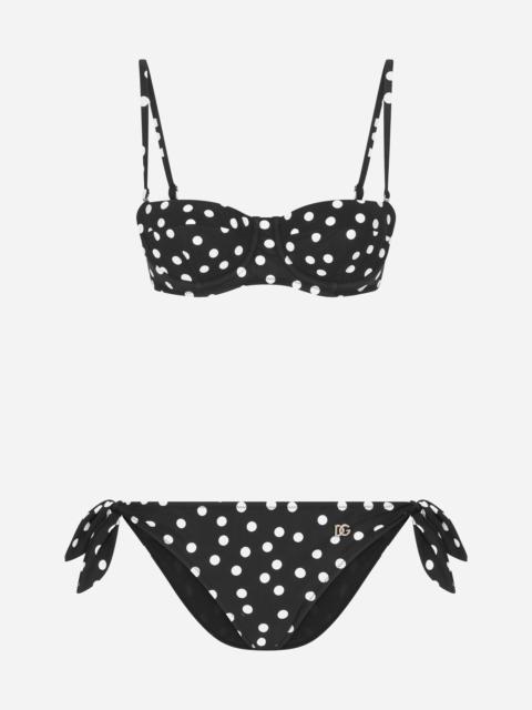 Dolce & Gabbana Polka-dot balconette bikini