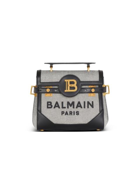 Balmain B-Buzz 23 canvas and leather bag