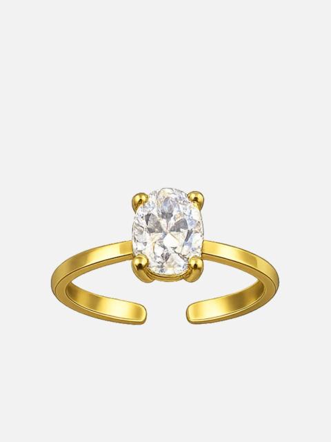 CRYSTAL HAZE OVAL CUT TOE RING