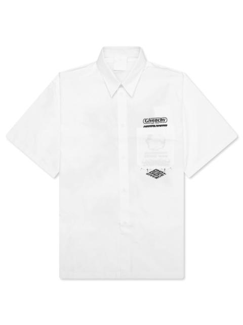 Givenchy HAWAII SHIRT W/ FRONT POCKET - WHITE