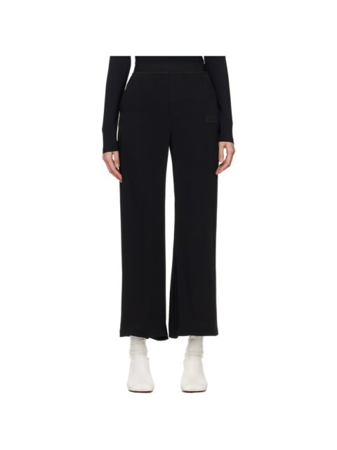 MM6 Maison Margiela Black Embroidered Trousers