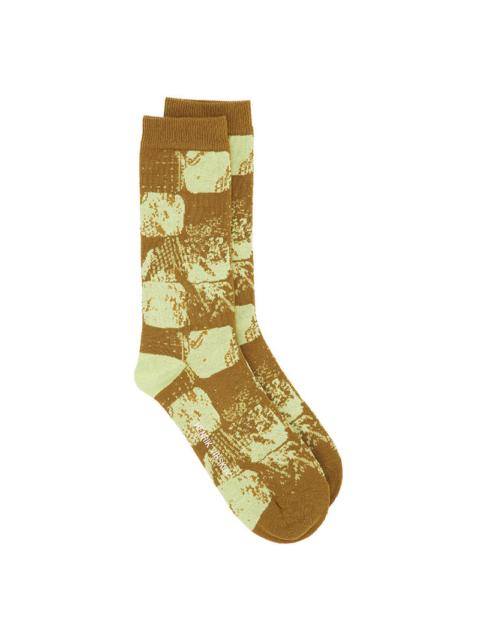 HENRIK VIBSKOV FOOTSTEP SOCKS - FOOTSTEP BROWN