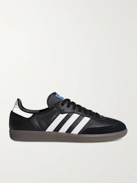 Samba OG Suede-Trimmed Leather Sneakers