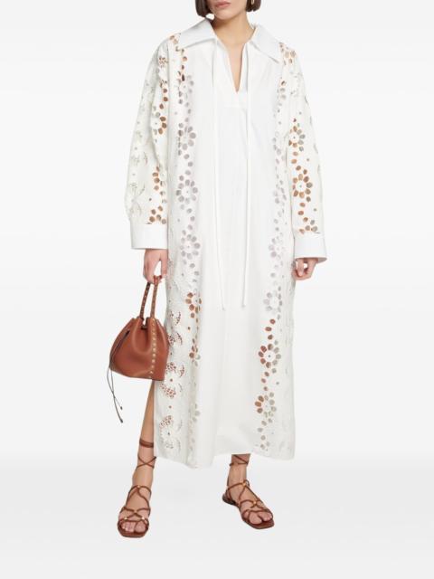 Valentino broderie-anglaise cotton midi dress