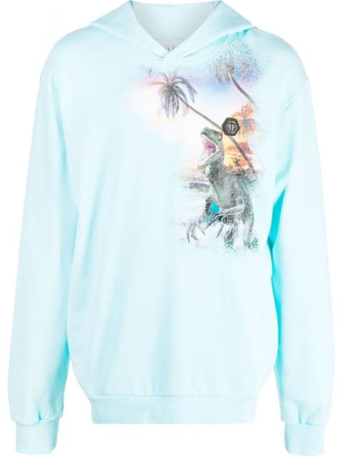 PHILIPP PLEIN logo-patch detail hoodie